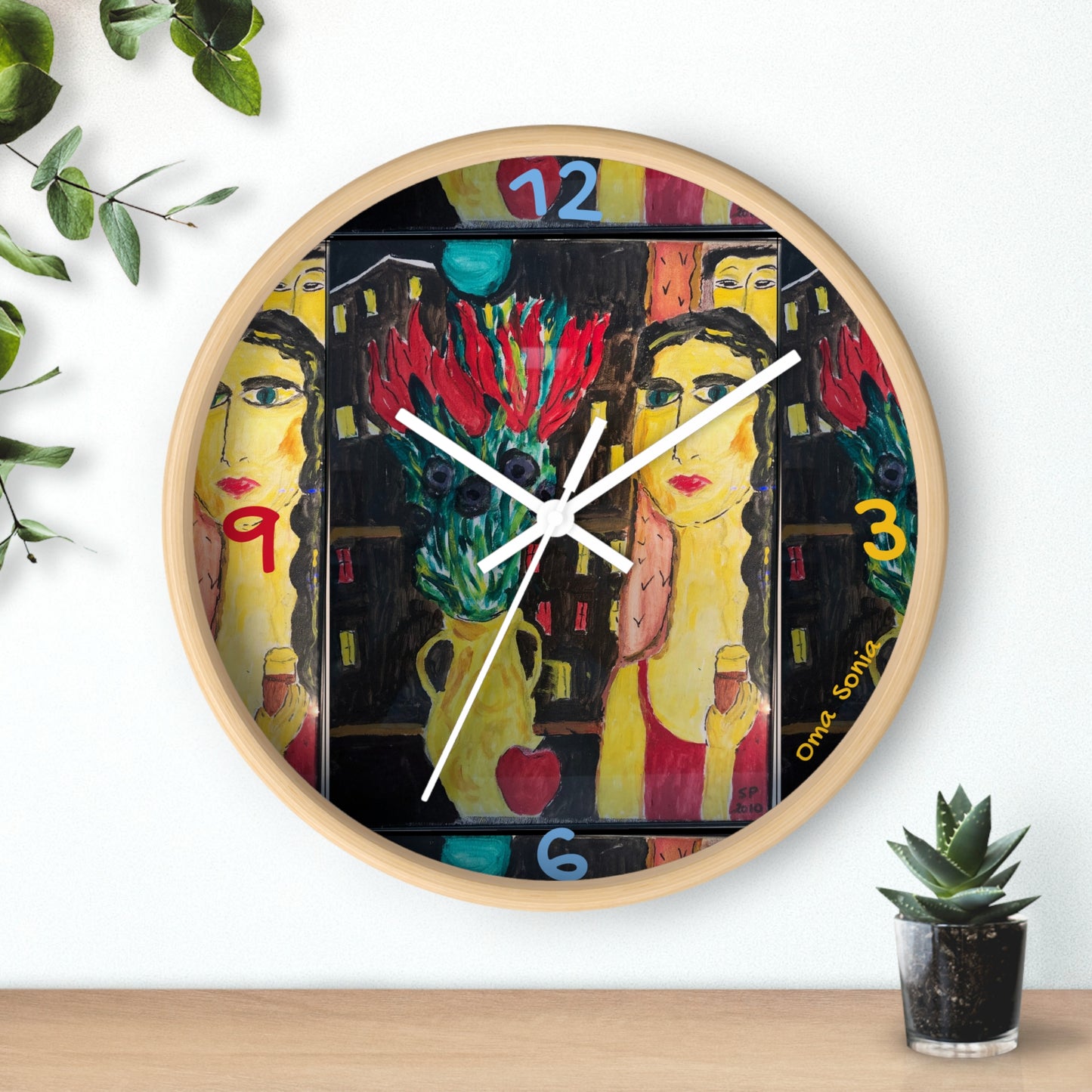 Mystery Woman Oma Sonia Wall Clock
