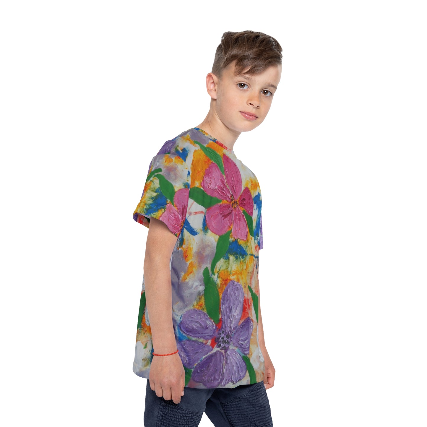 Colorful Abstract Floral Sports Jersey