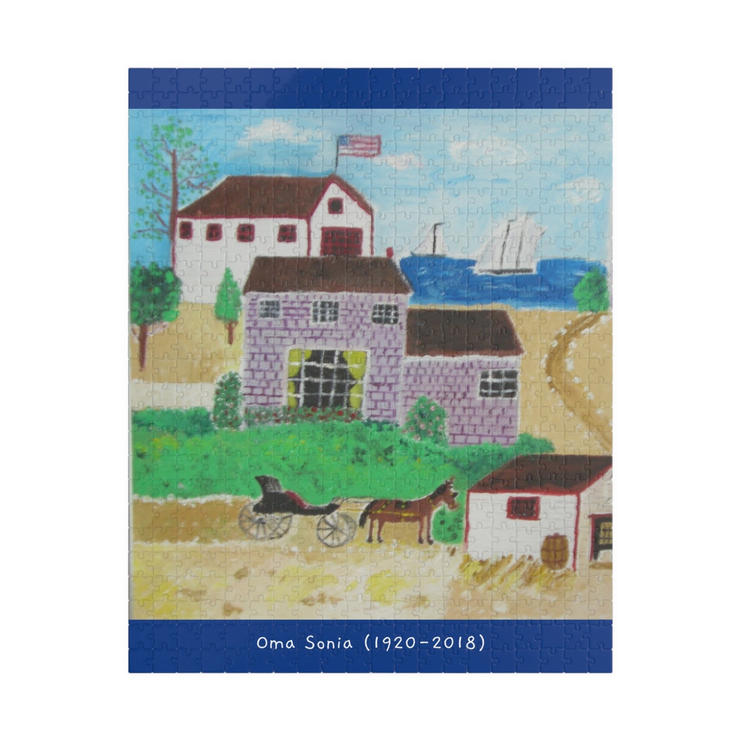 Oma Sonia Farm Landscape and Sailboat Puzzle