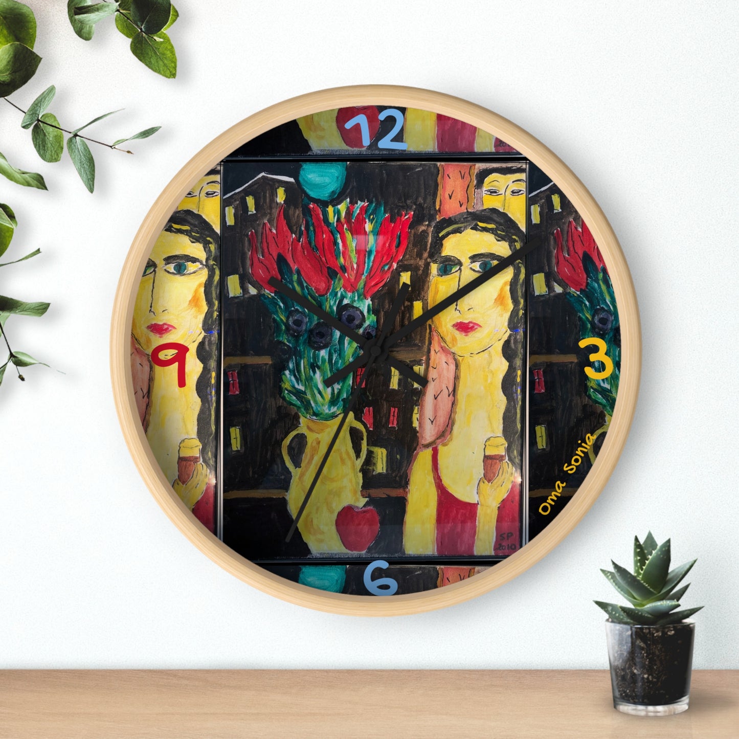 Mystery Woman Oma Sonia Wall Clock