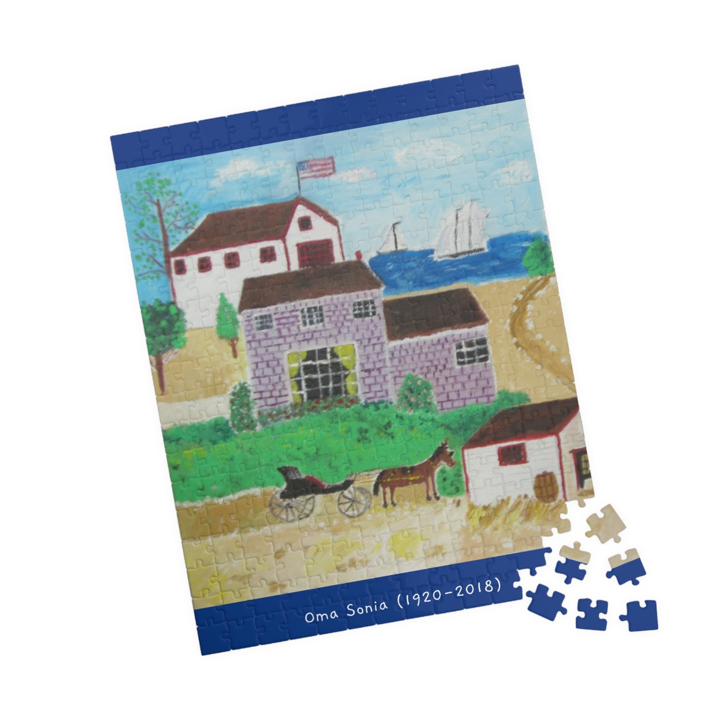 Oma Sonia Farm Landscape and Sailboat Puzzle