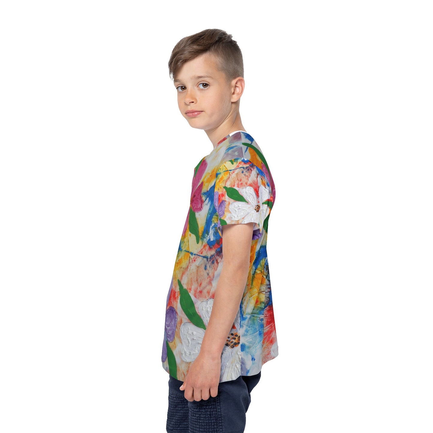 Colorful Abstract Floral Sports Jersey