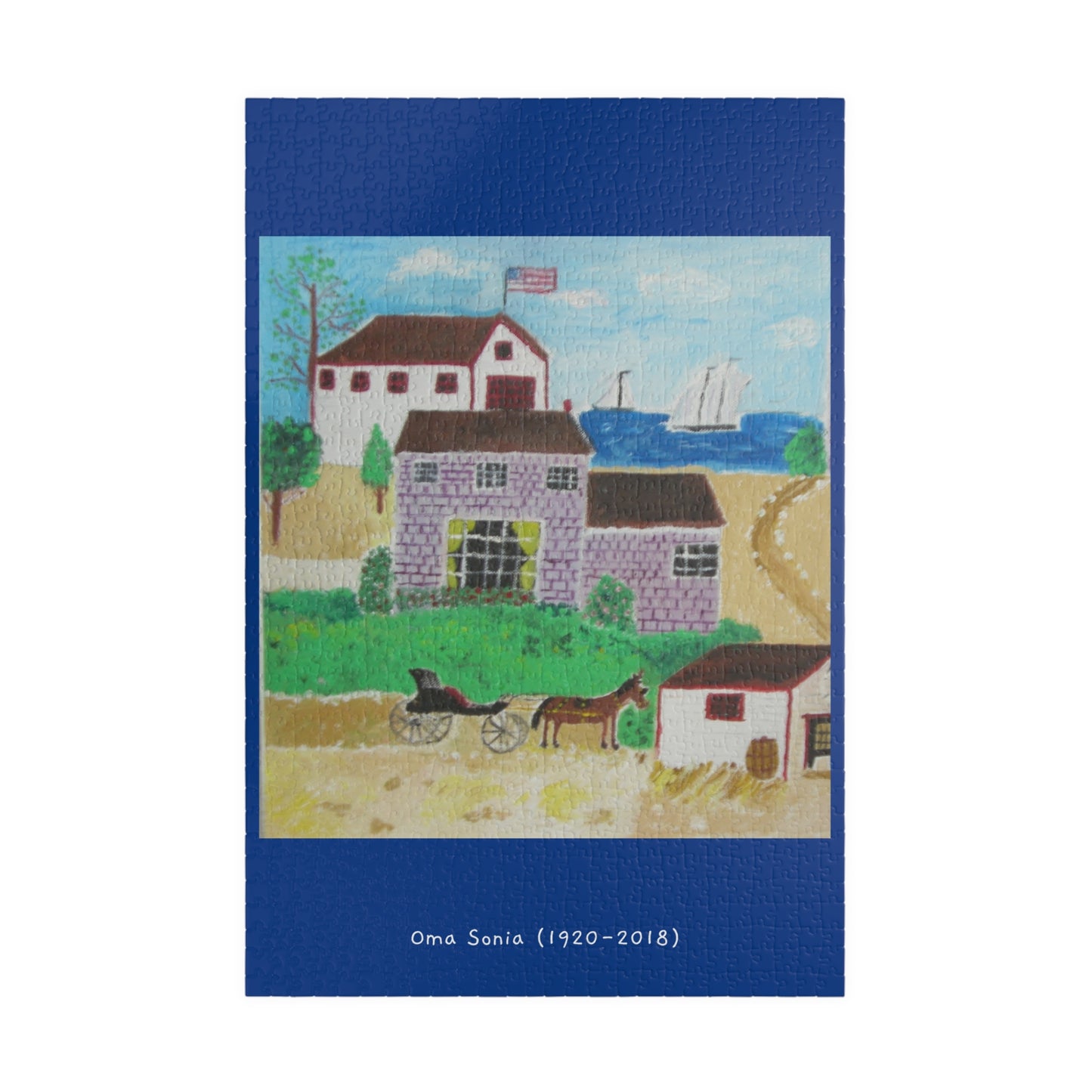 Oma Sonia Farm Landscape and Sailboat Puzzle