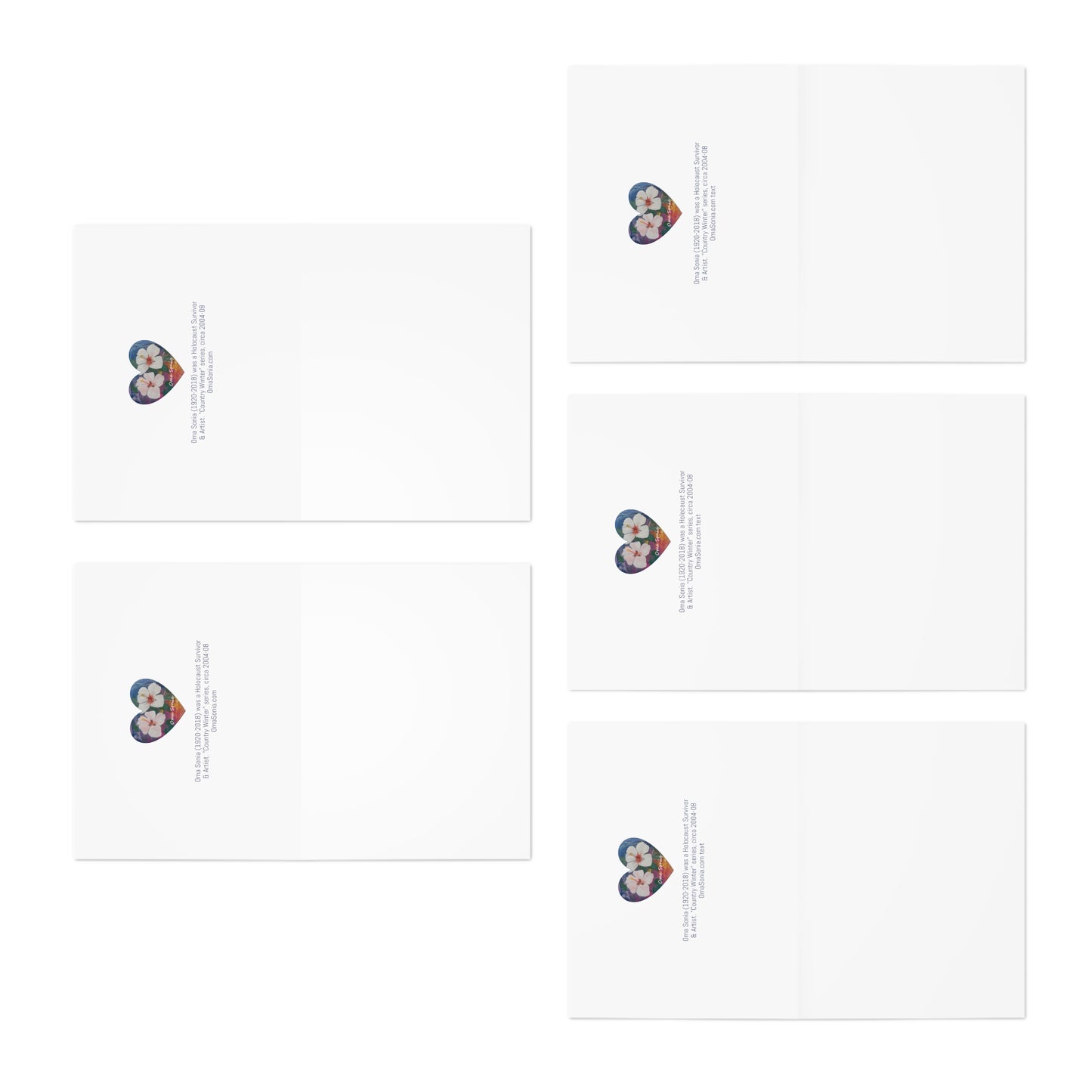 Country Winter Landscape Greeting Cards (5 different cards!)