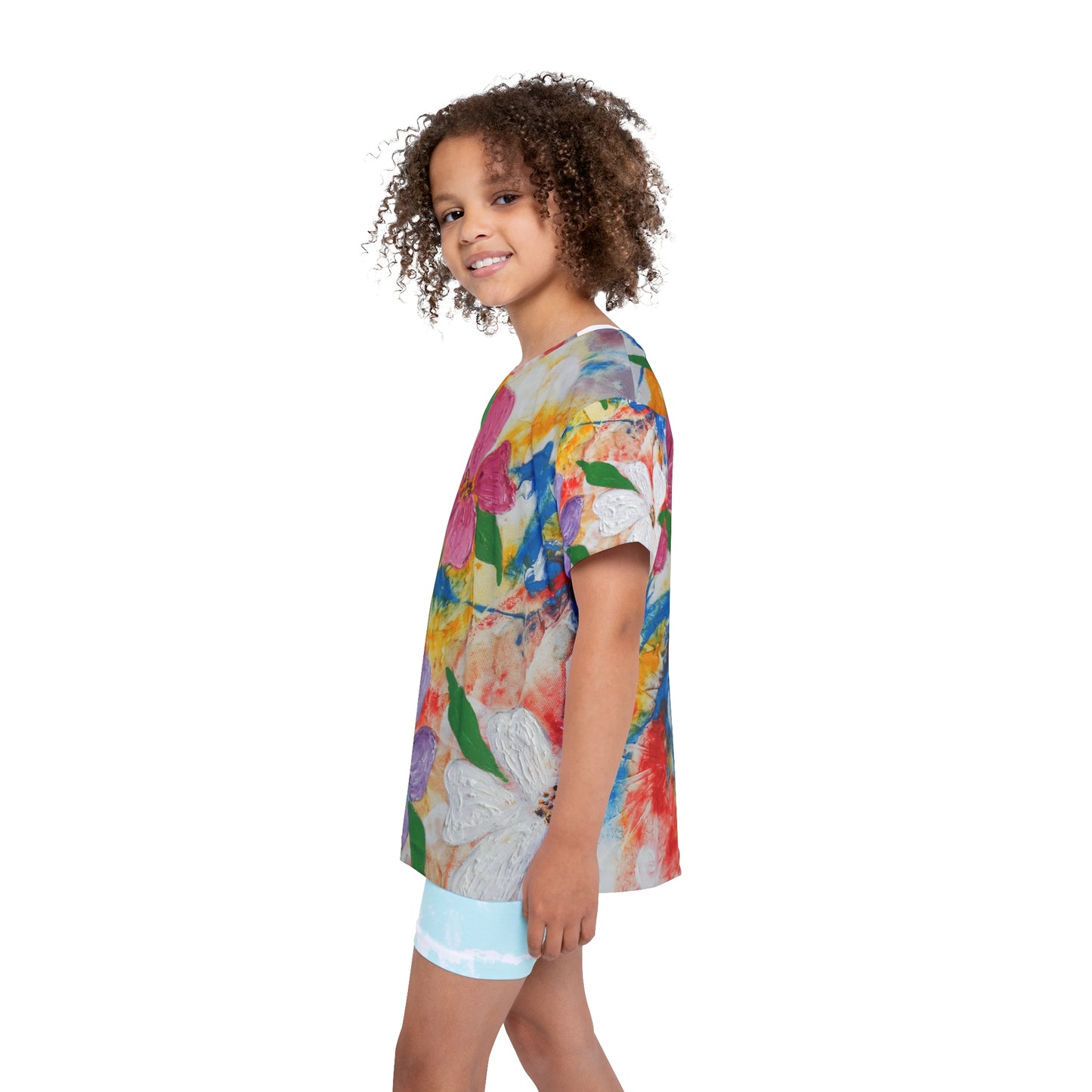 Colorful Abstract Floral Sports Jersey