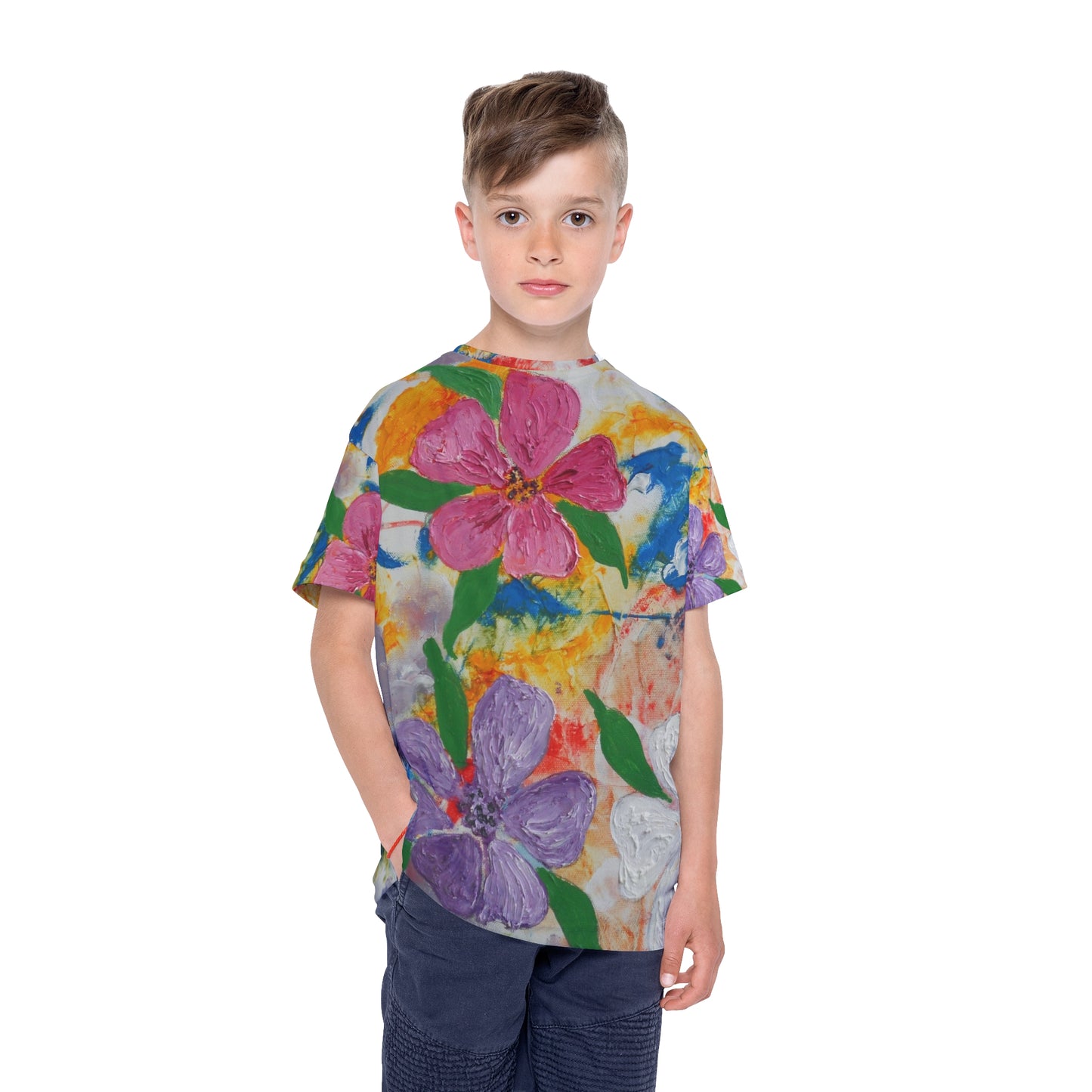 Colorful Abstract Floral Sports Jersey