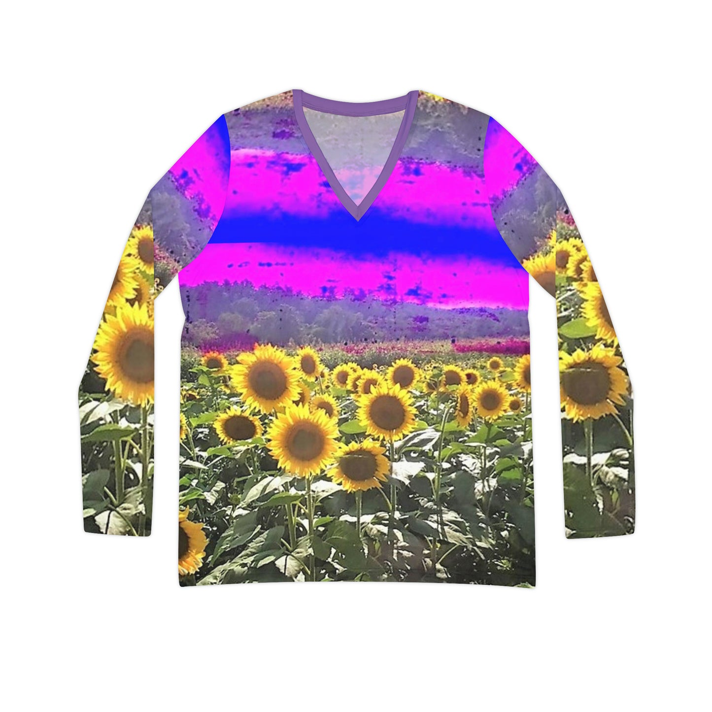 Sunflowers sky Women's V-neck Shirt