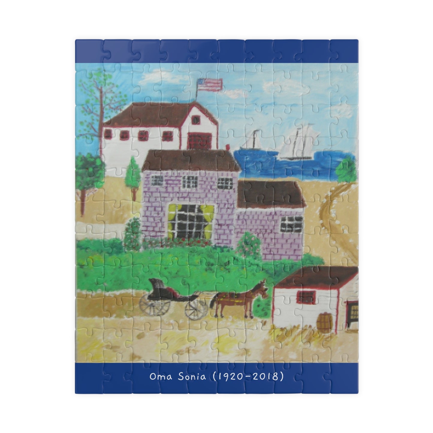 Oma Sonia Farm Landscape and Sailboat Puzzle