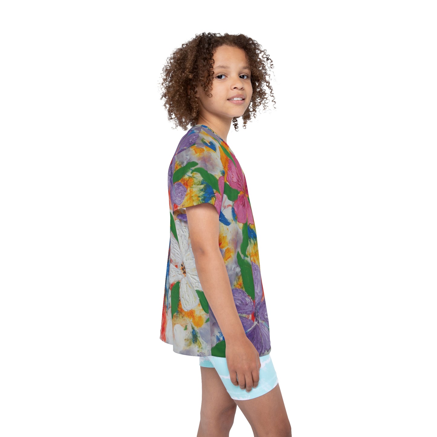 Colorful Abstract Floral Sports Jersey