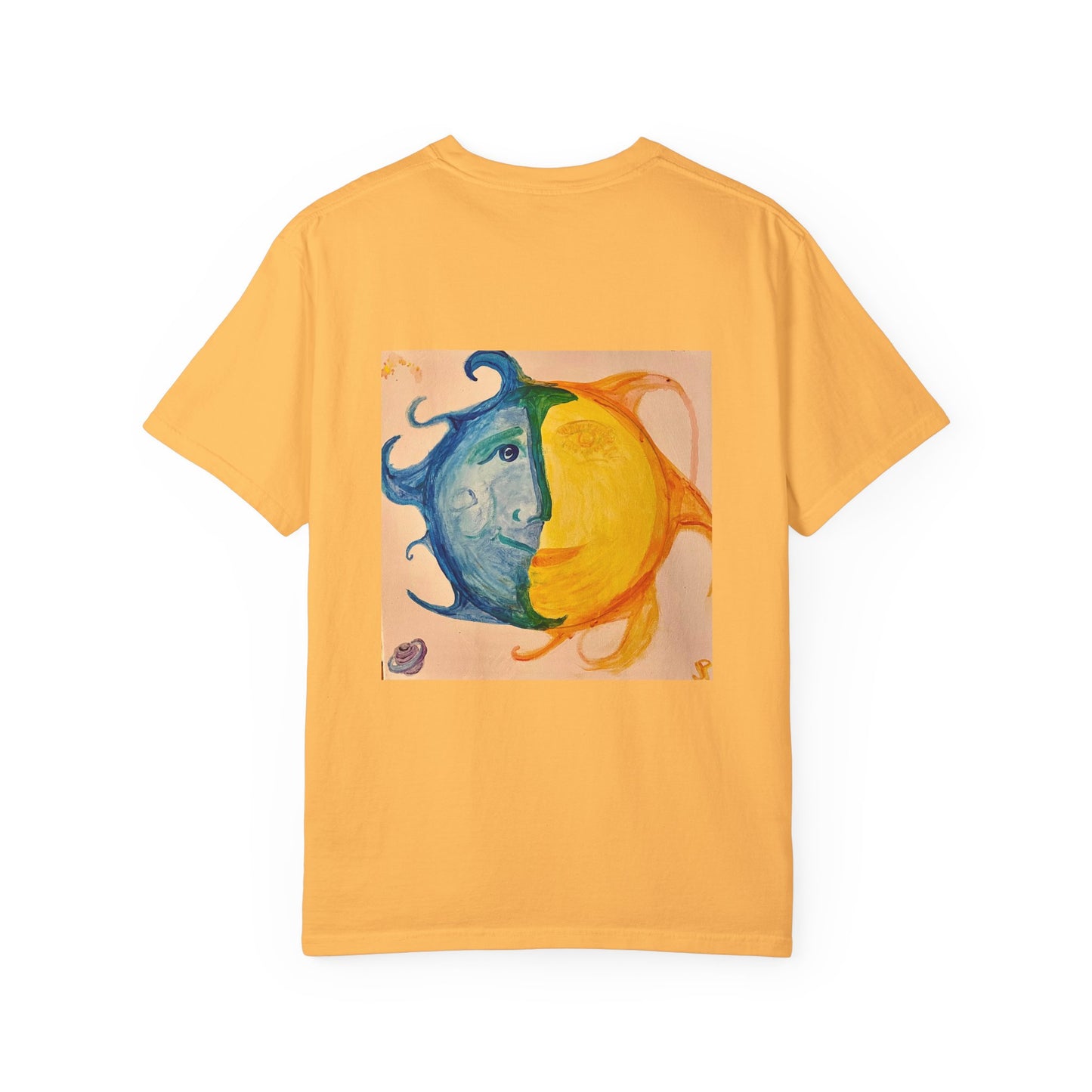 T-shirt with Artistic Sun & Moon Design