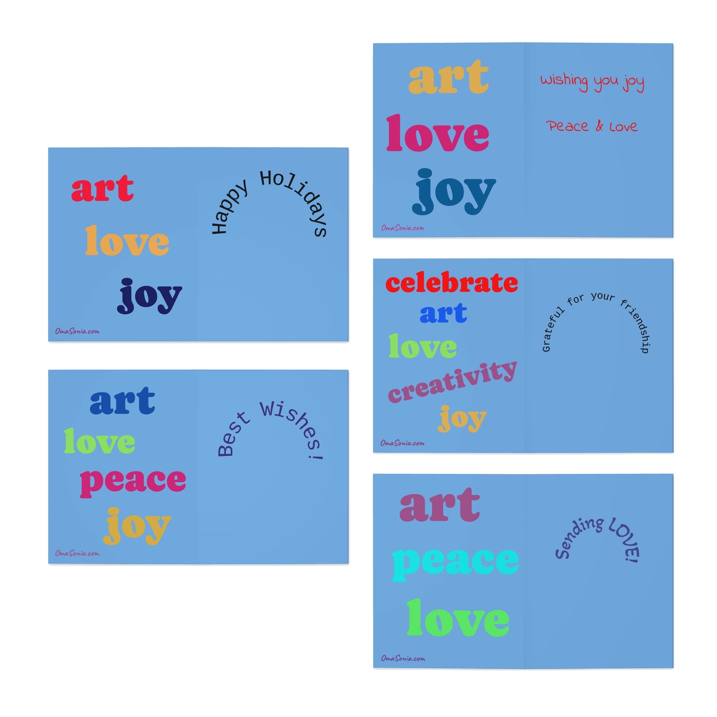 Holiday Winter Landscape Art Greeting Cards (5-Pack)