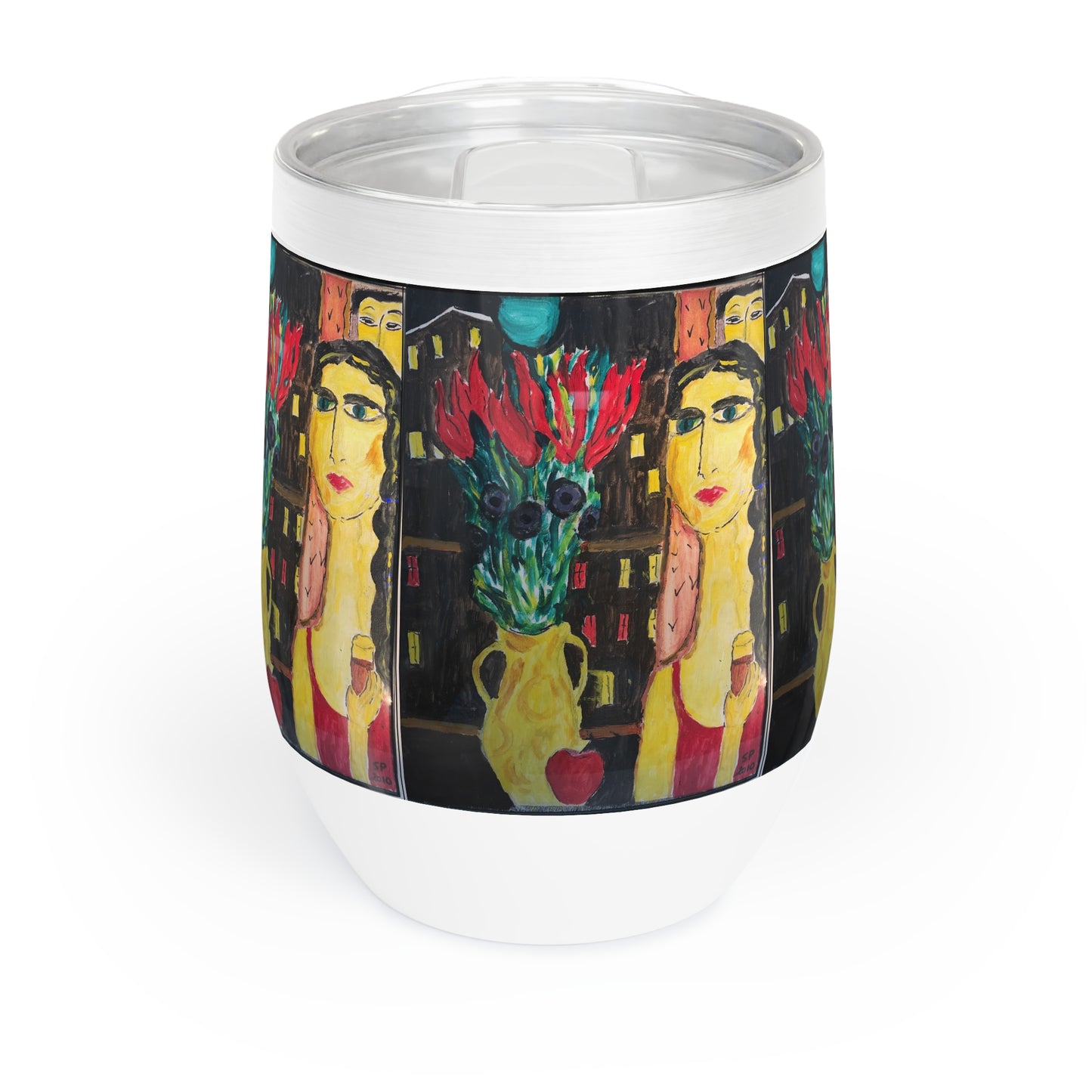 Mystery Woman Chill Wine Tumbler
