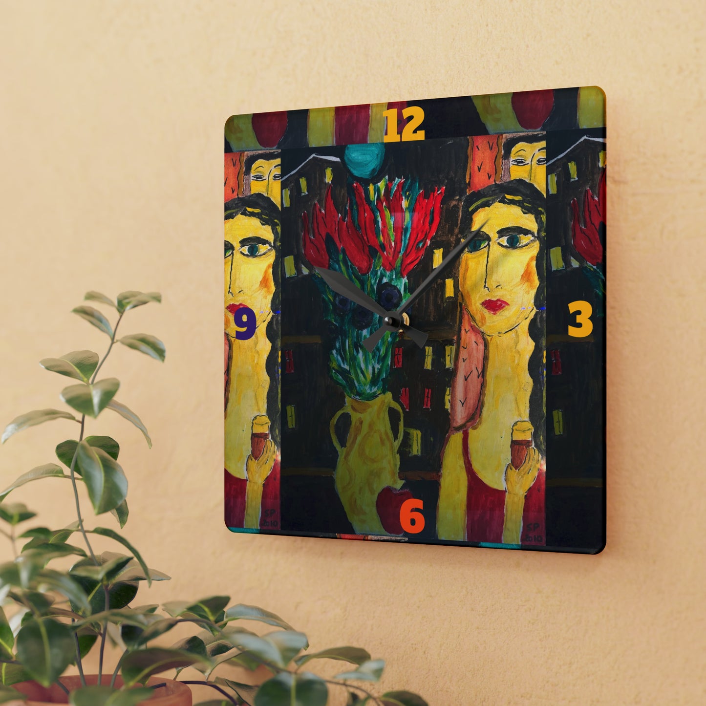 Mysterious Woman Clock
