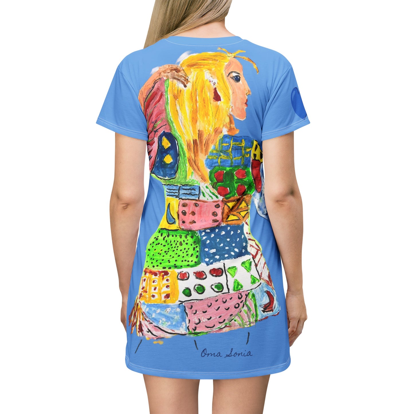 NEW Colorful Lady T-Shirt Dress