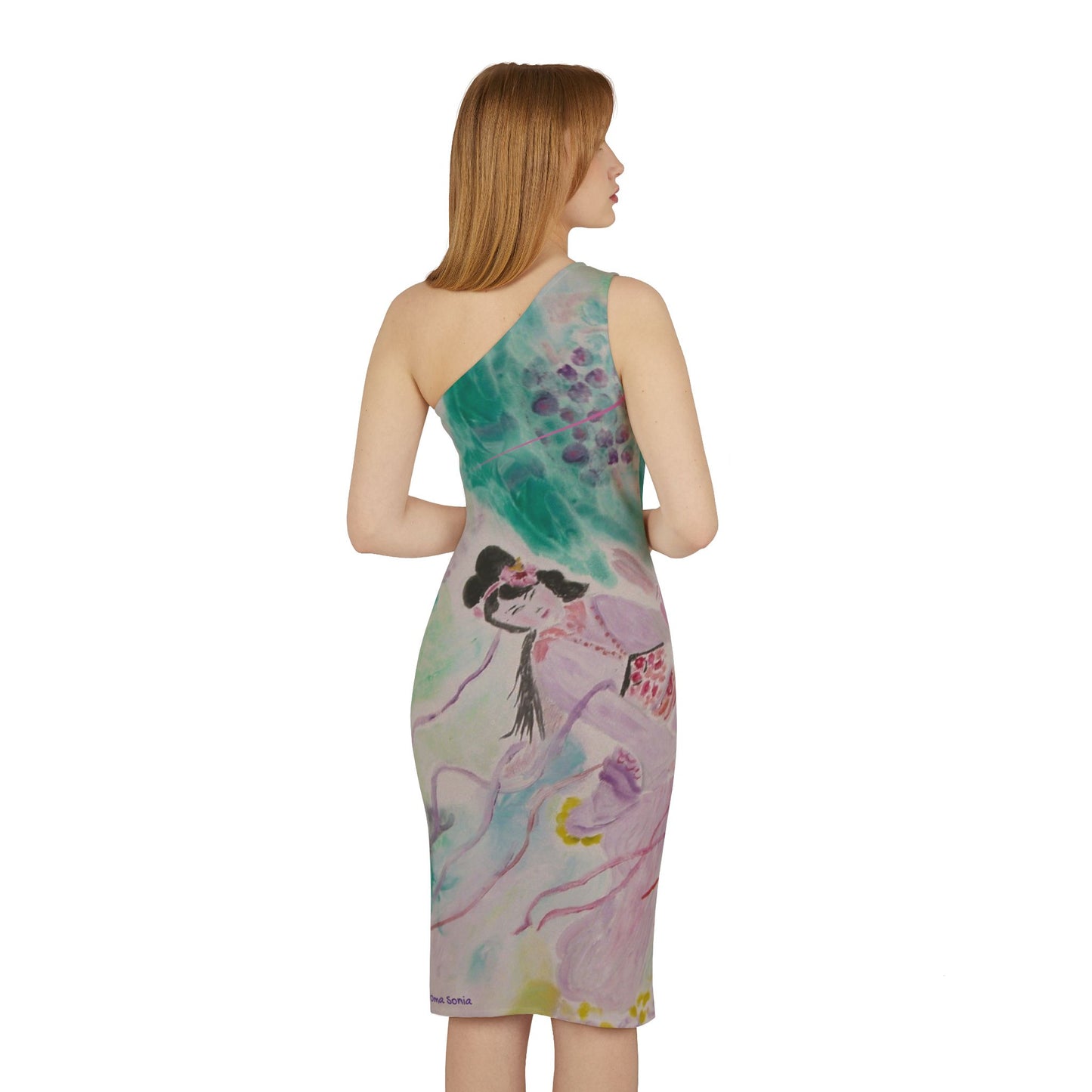 Elegant Geisha Shoulder Dress