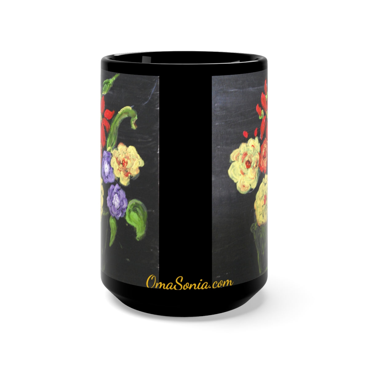 Colorful Floral Bouquet by Oma Sonia 15oz Mug