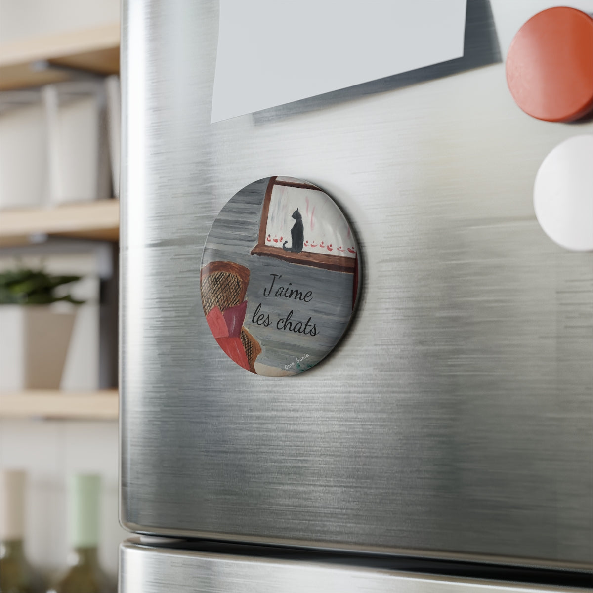 Oma Sonia "I Love Cats" Magnet