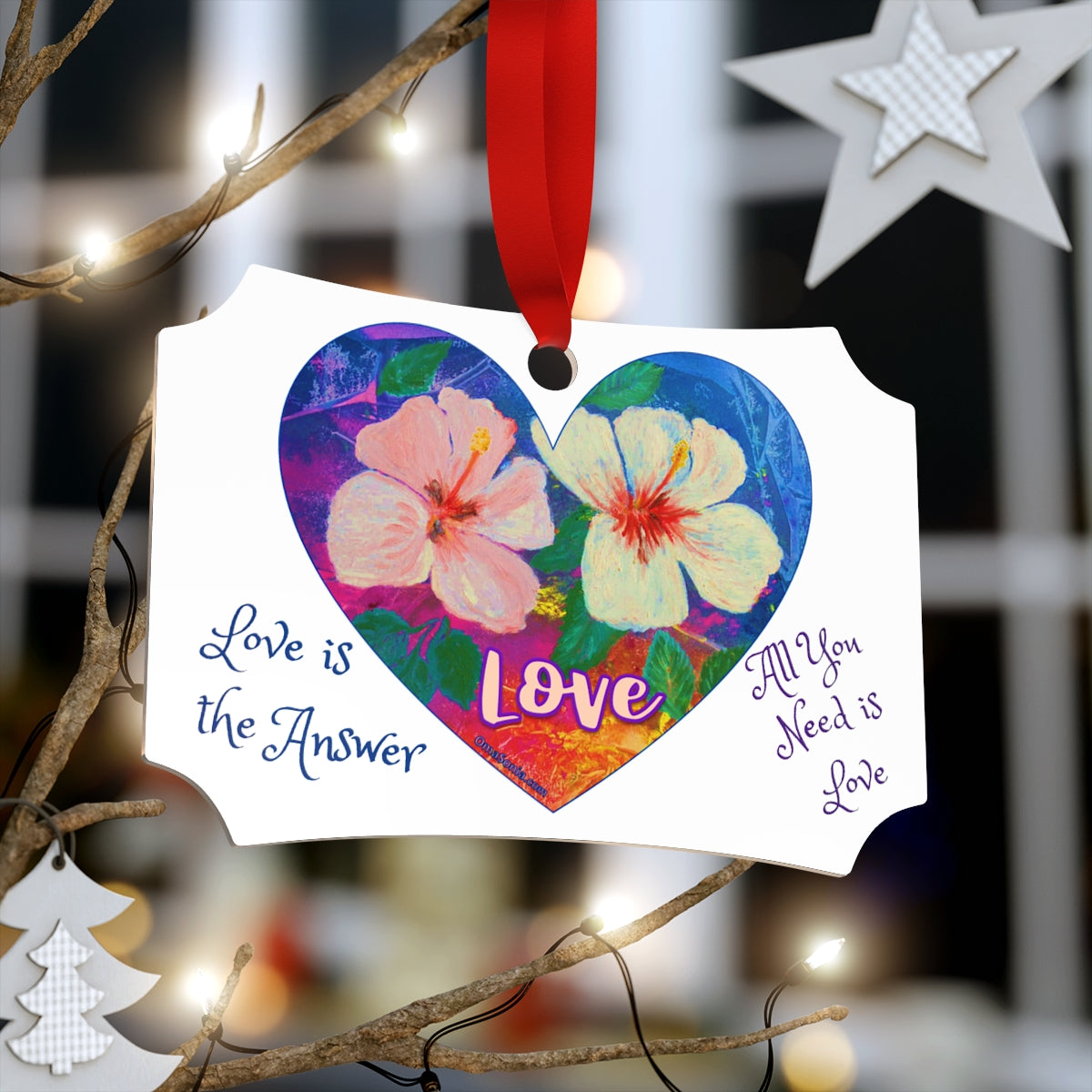 Ornament "Brilliant Hibiscus" LOVE