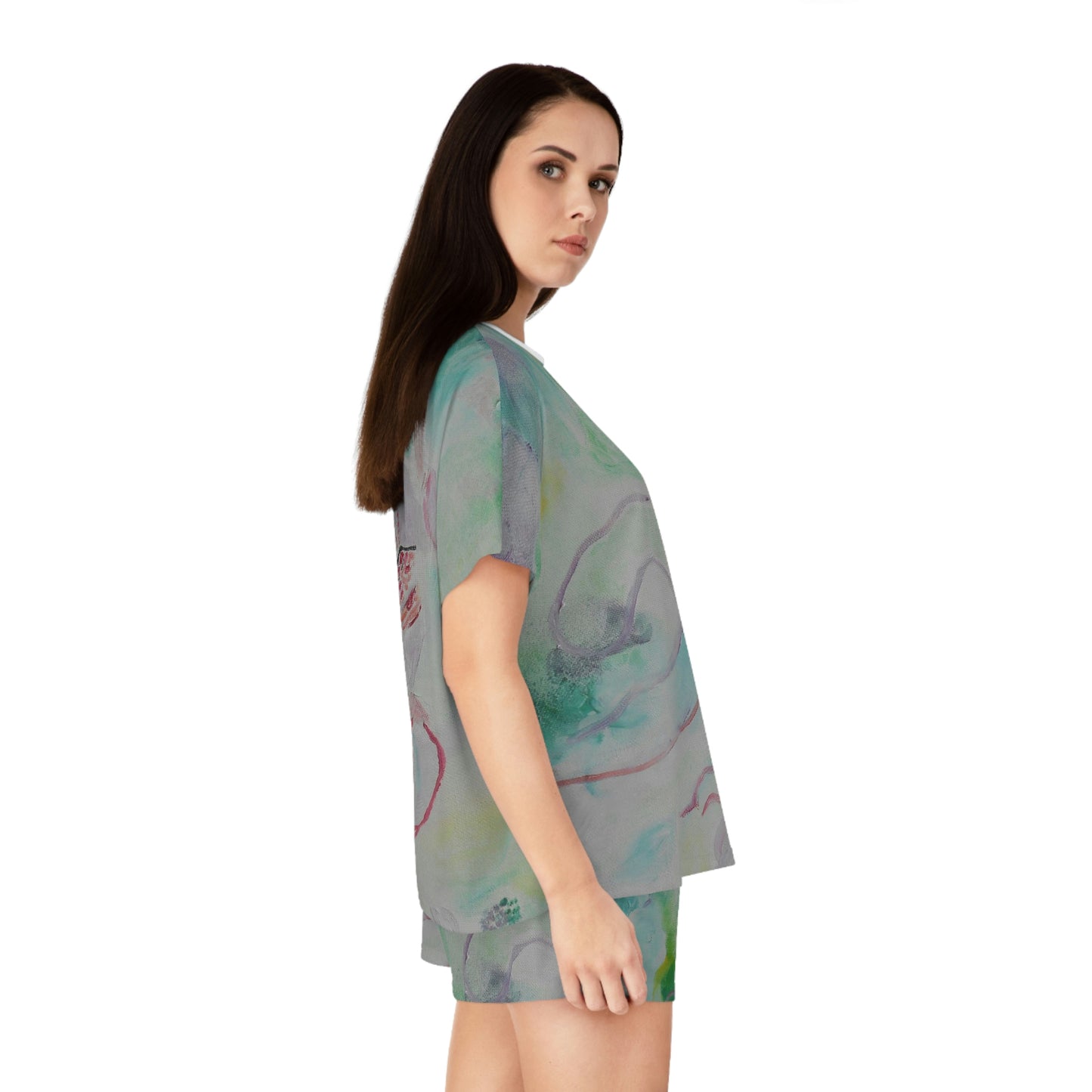 "Delicate Geisha" Women's Short Pajamas Set