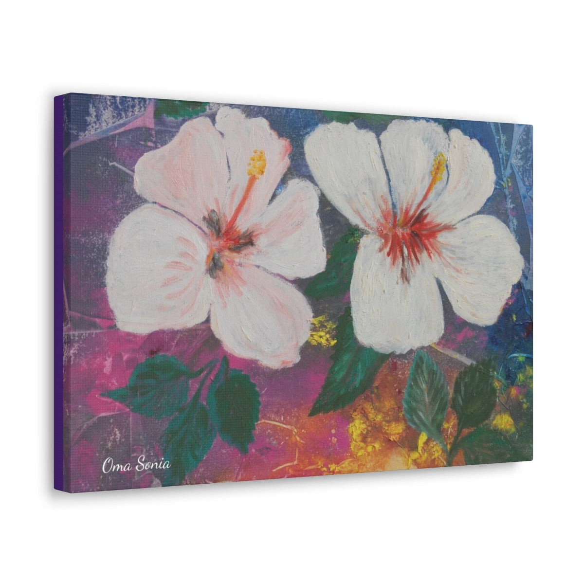 Brilliant Hibiscus on Canvas