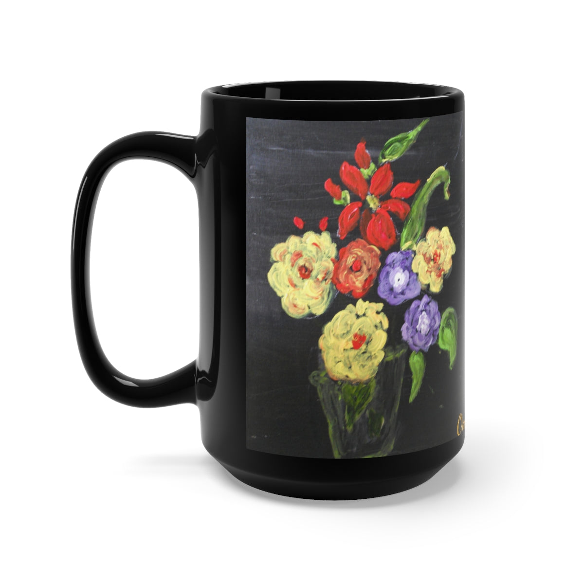 Colorful Floral Bouquet by Oma Sonia 15oz Mug