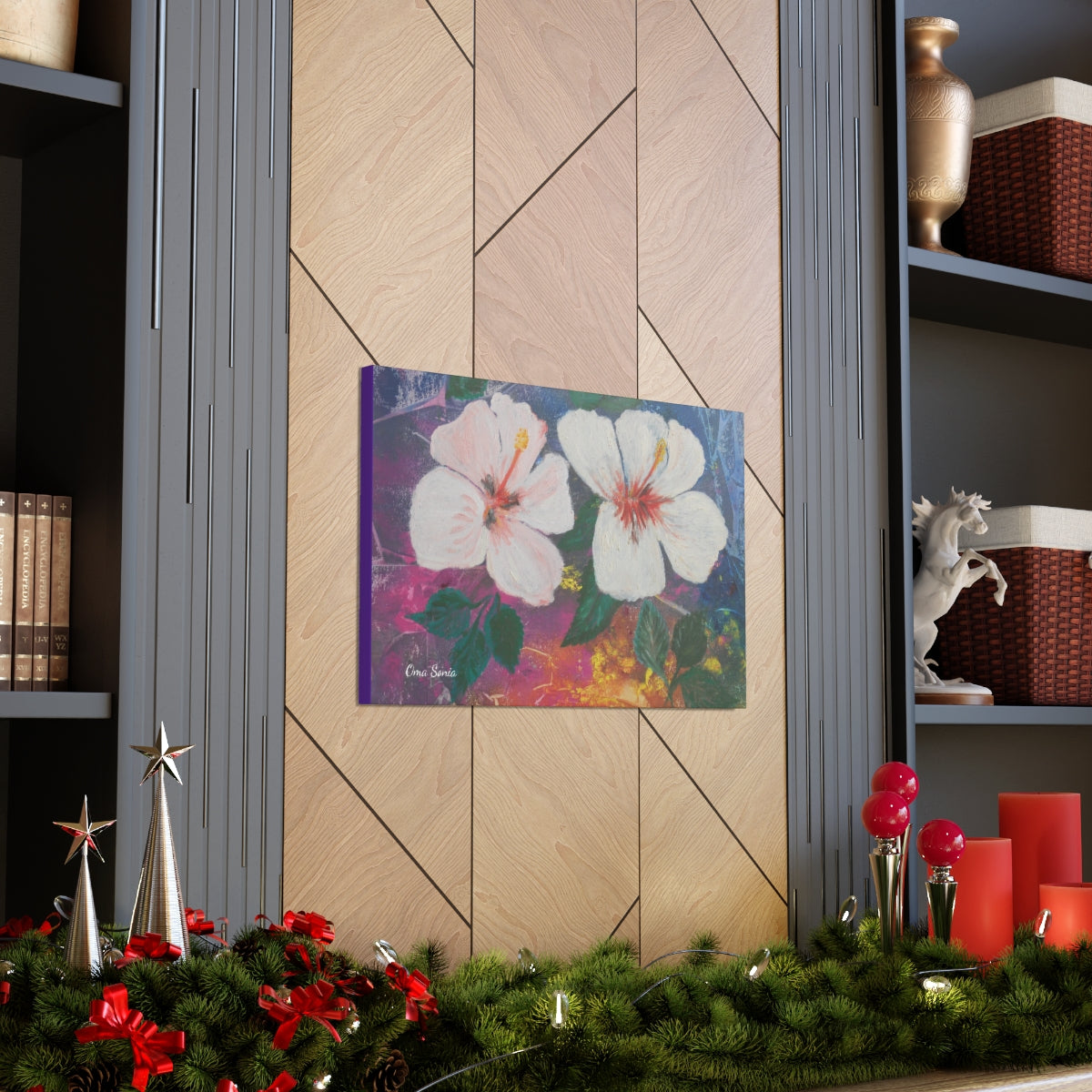 Brilliant Hibiscus on Canvas