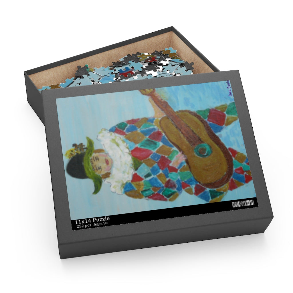 Oma Sonia "Harlequin Plays Guitar" 252-piece Jigsaw Puzzle