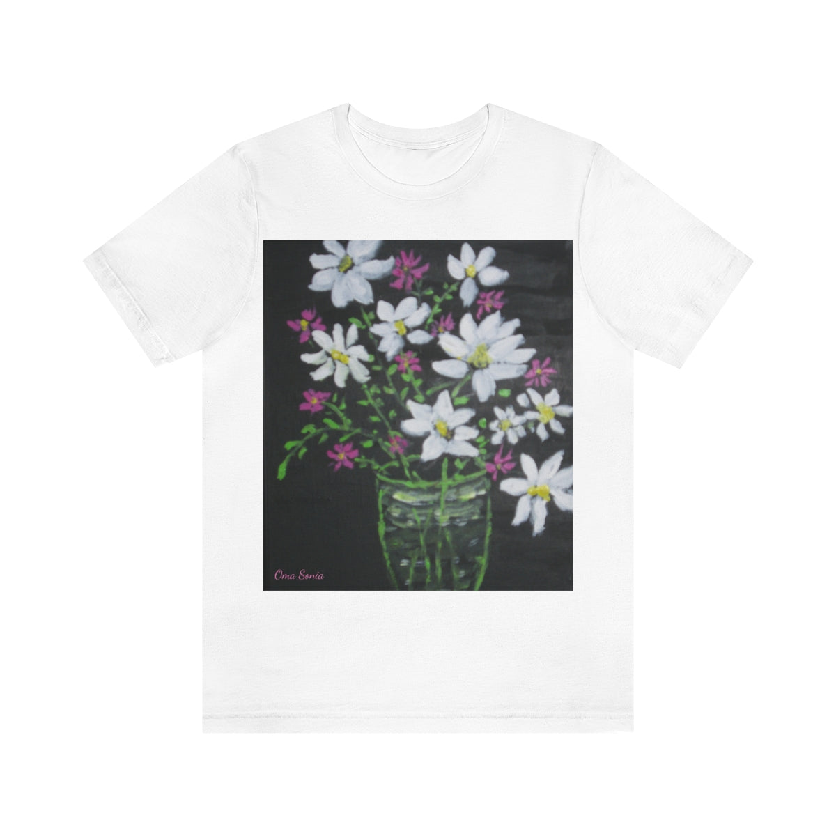 Floral on Black Short Sleeve Tee