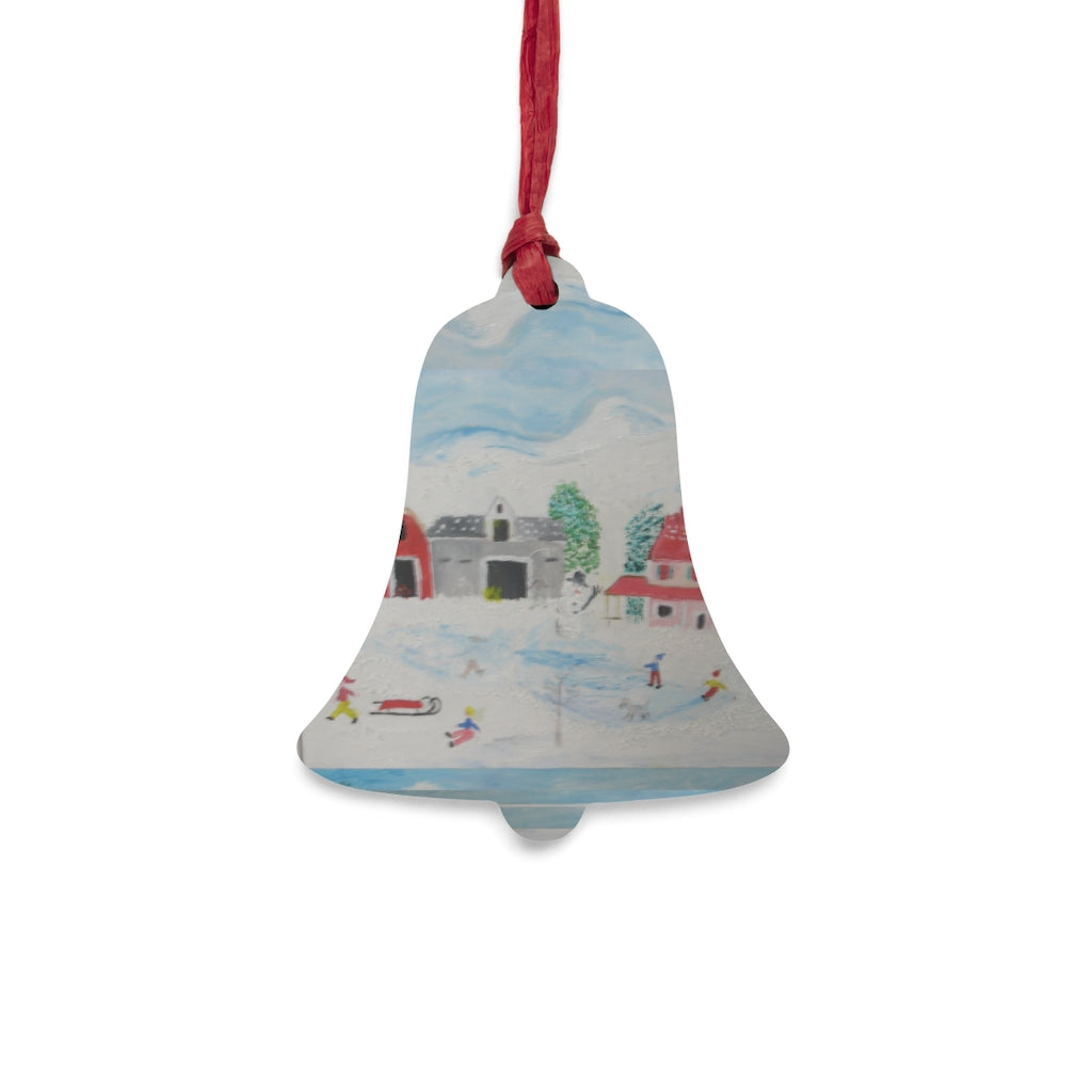 Winter Scenes Wooden Ornament