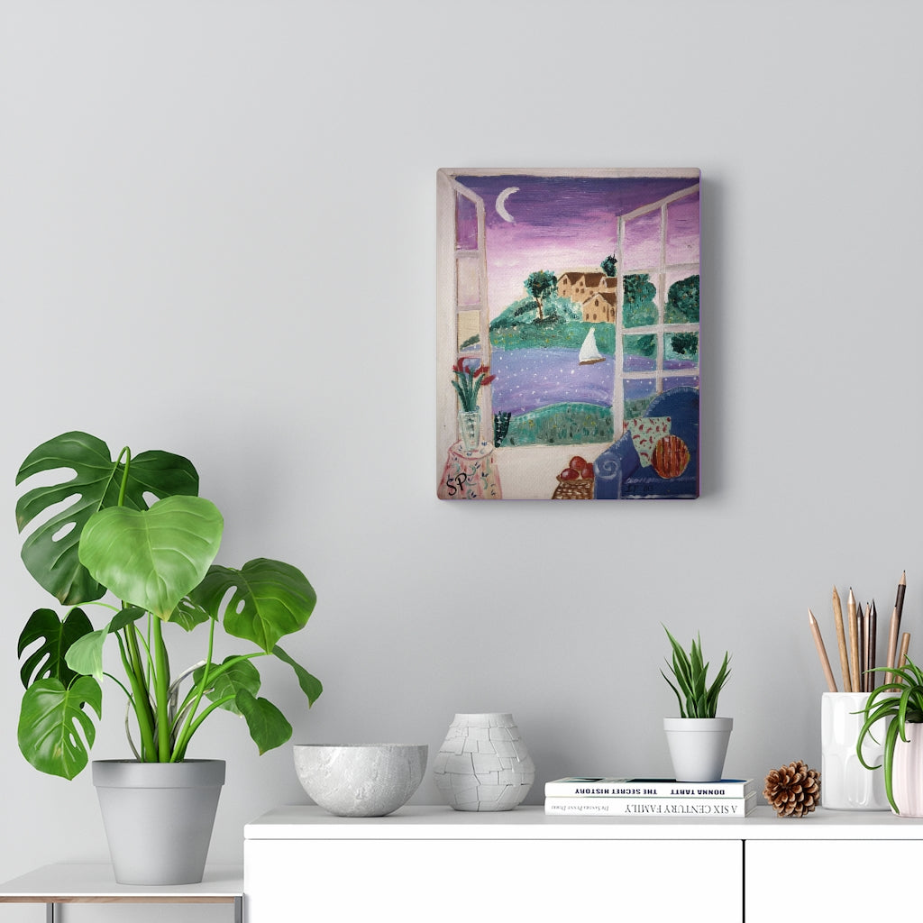 "Moonlit Sail" Canvas Print