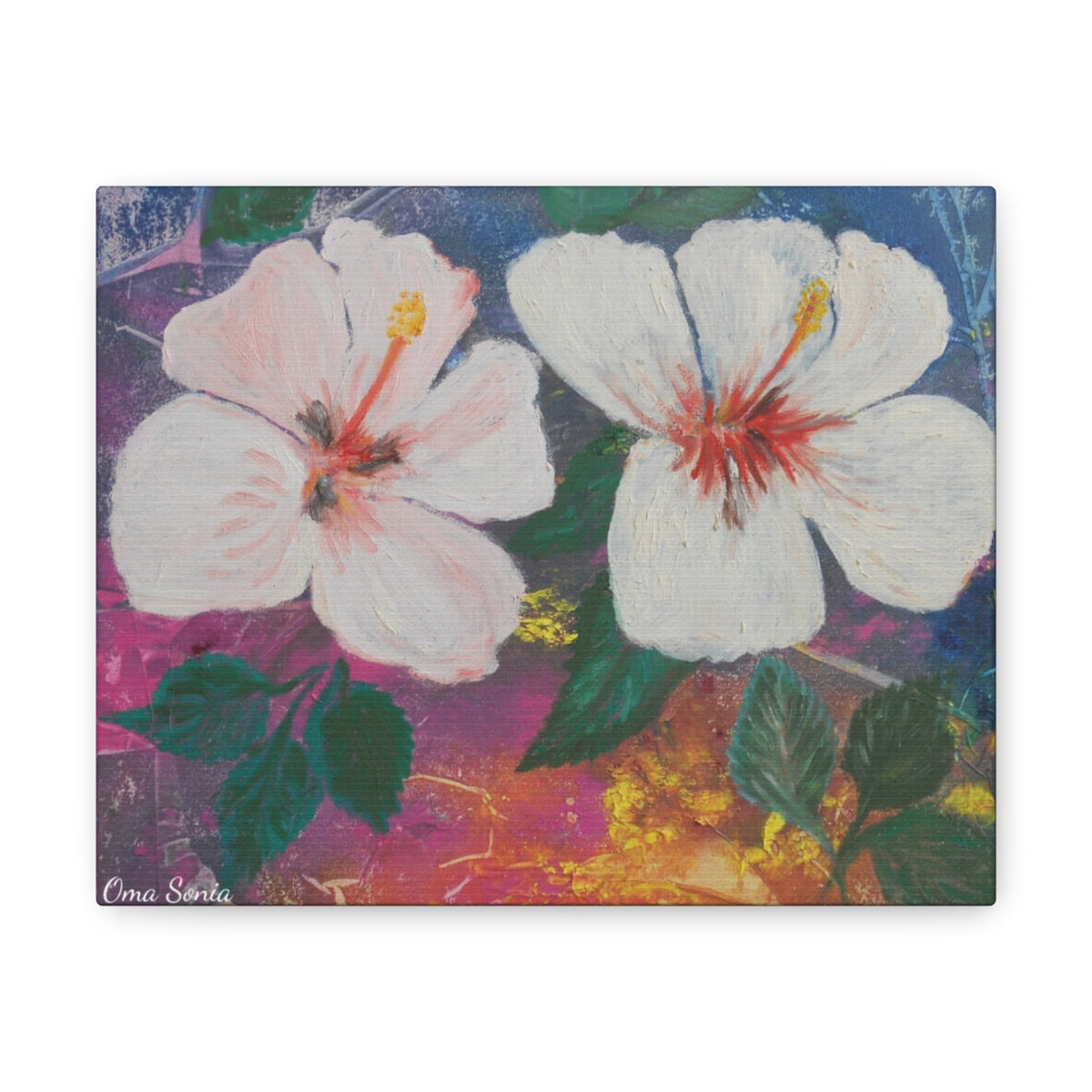 Brilliant Hibiscus on Canvas