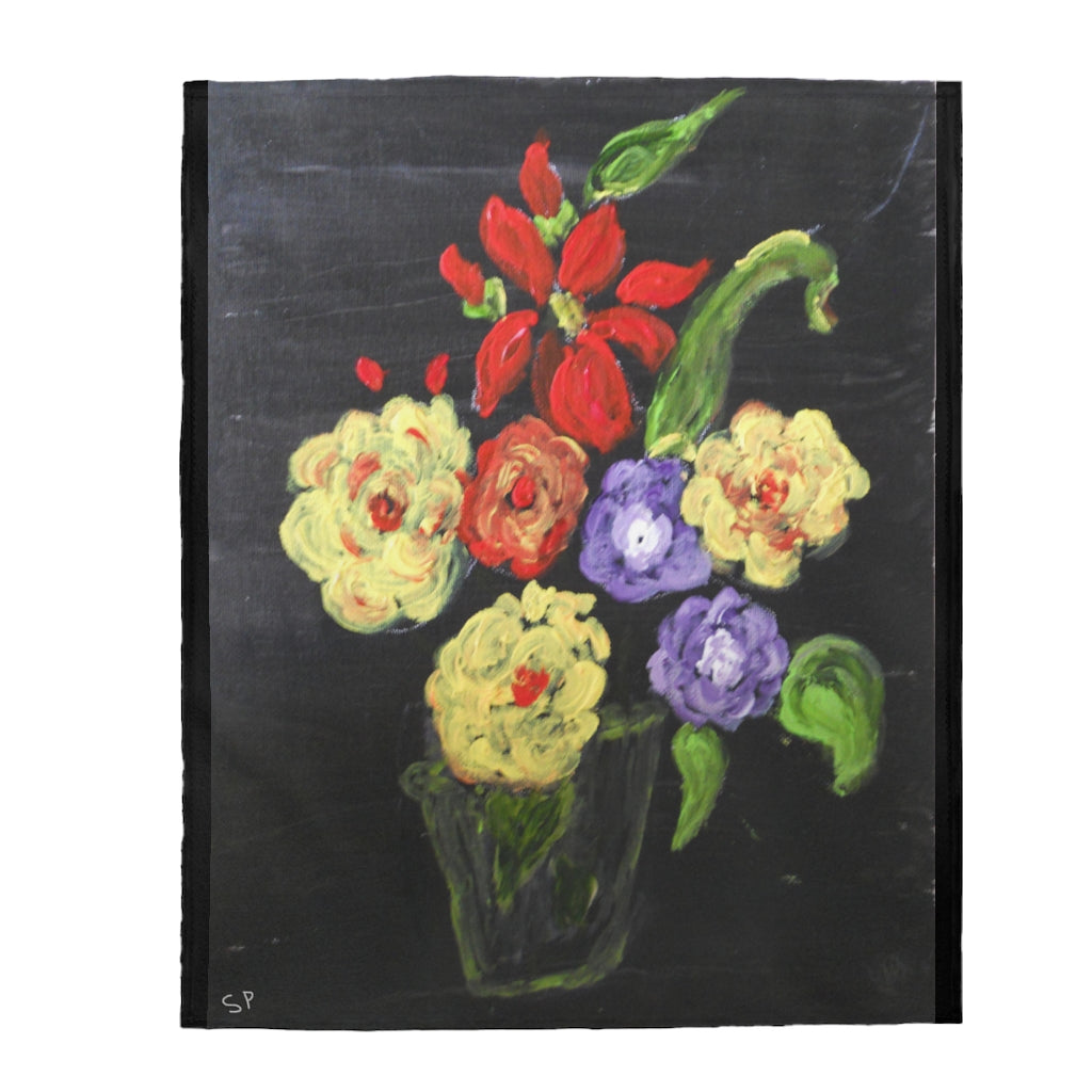 Plush Floral Blanket "Bouquet"