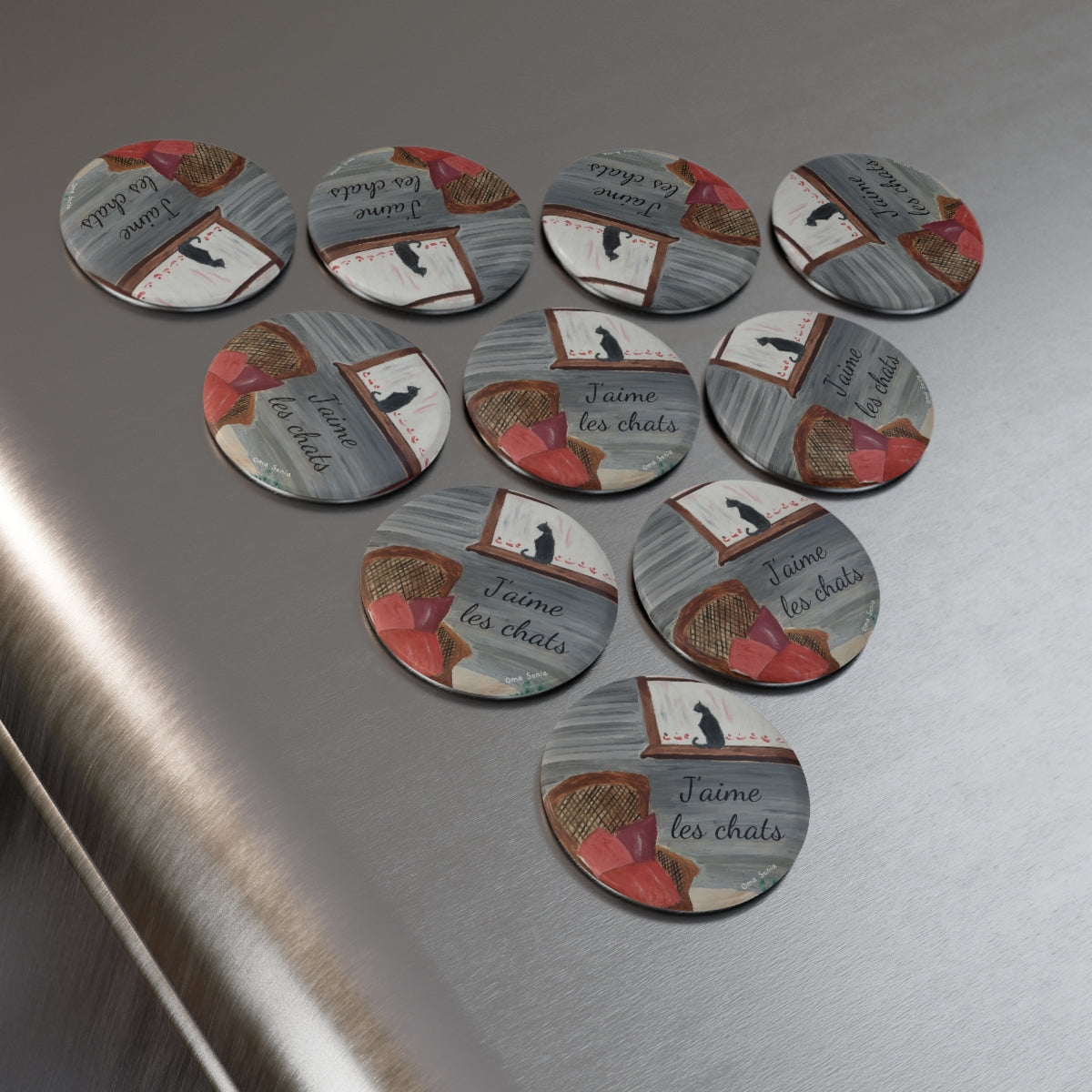 Oma Sonia "I Love Cats" Magnet