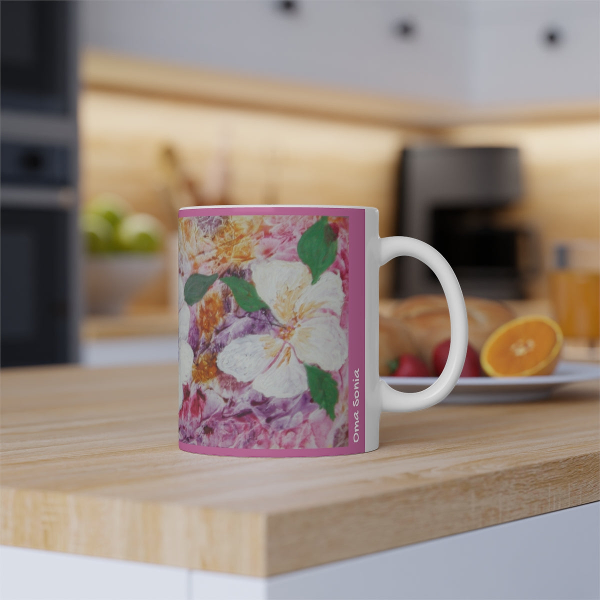 Oma Sonia's Brilliant Hibiscus Mug