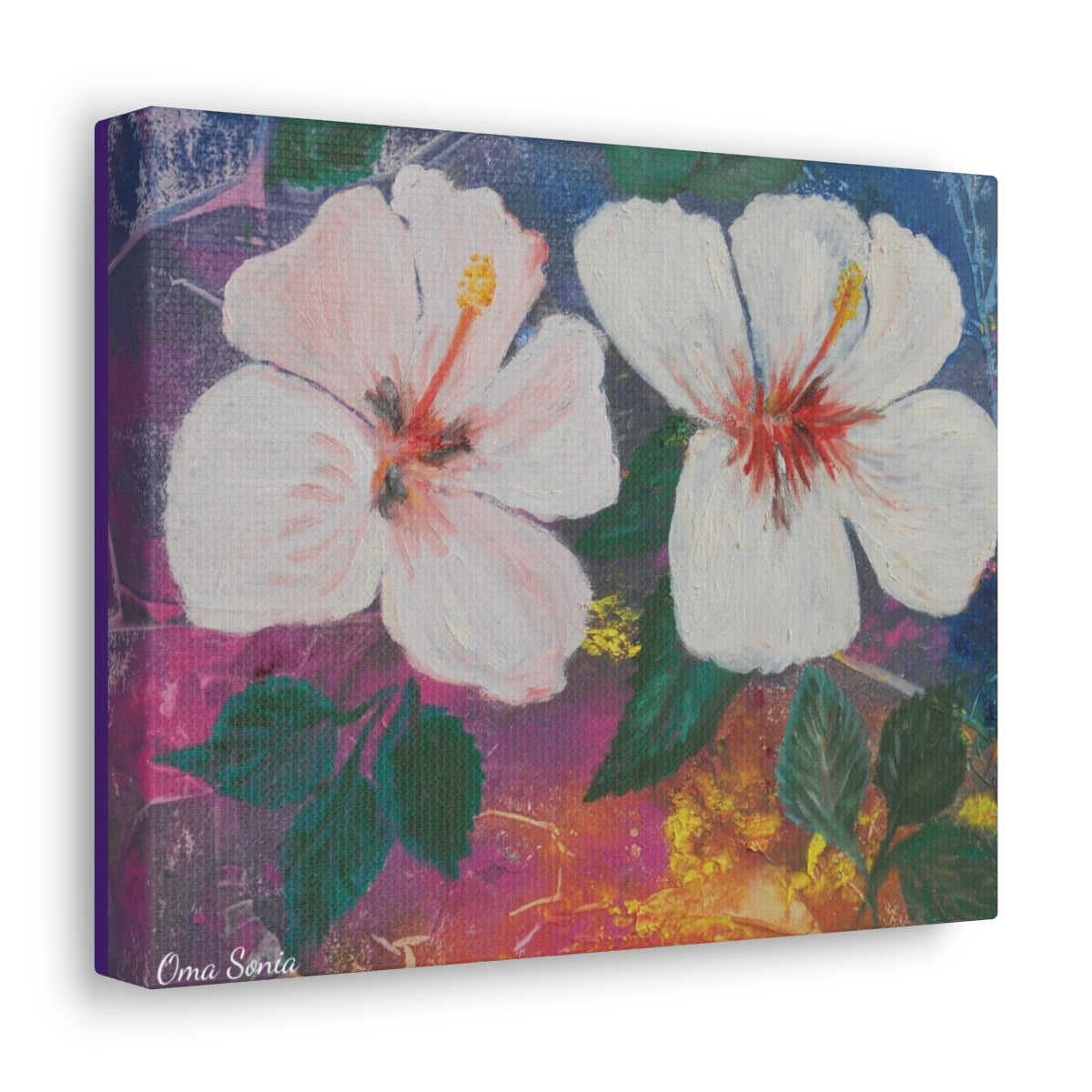 Brilliant Hibiscus on Canvas