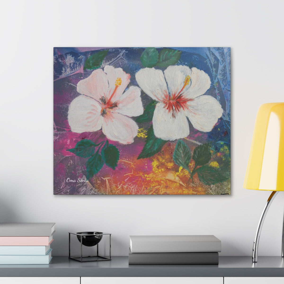 Brilliant Hibiscus on Canvas