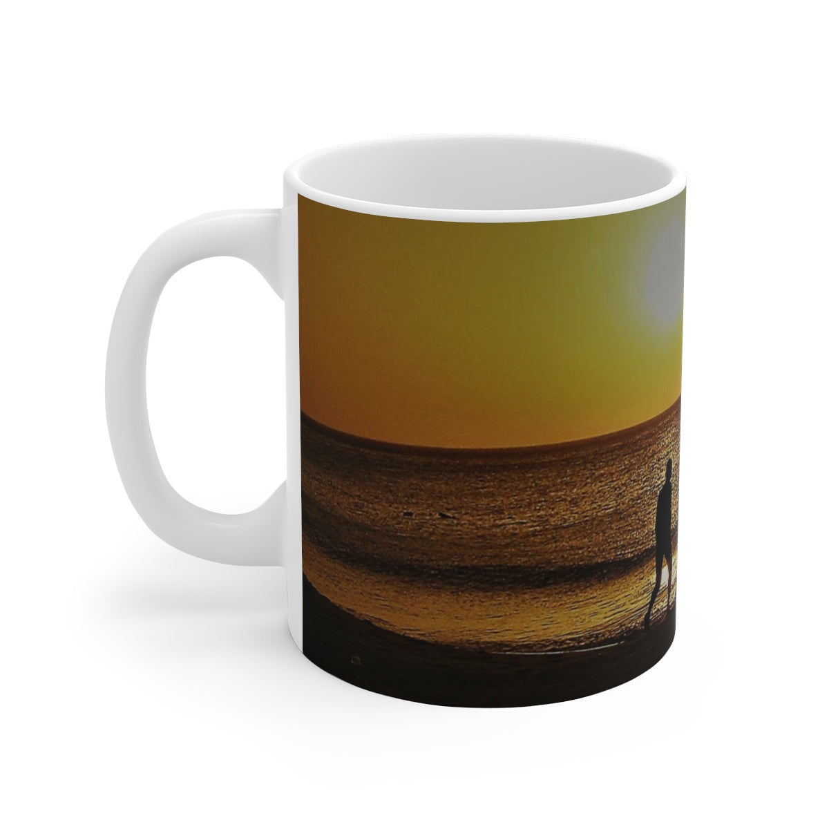 Donna Sky - Beach at Sunset 11 oz Mug