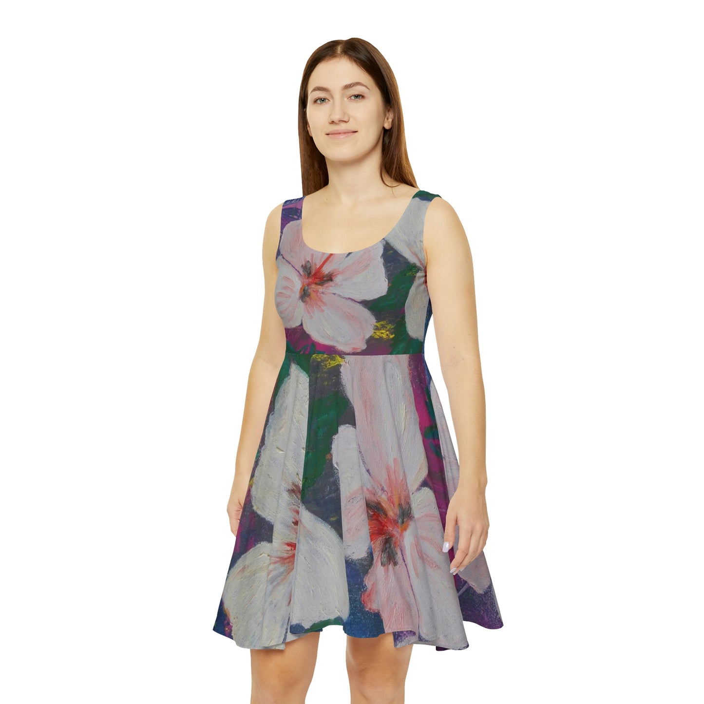 Oma Sonia Brilliant Hibiscus Skater Dress