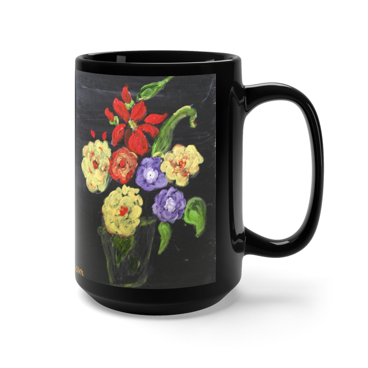 Colorful Floral Bouquet by Oma Sonia 15oz Mug