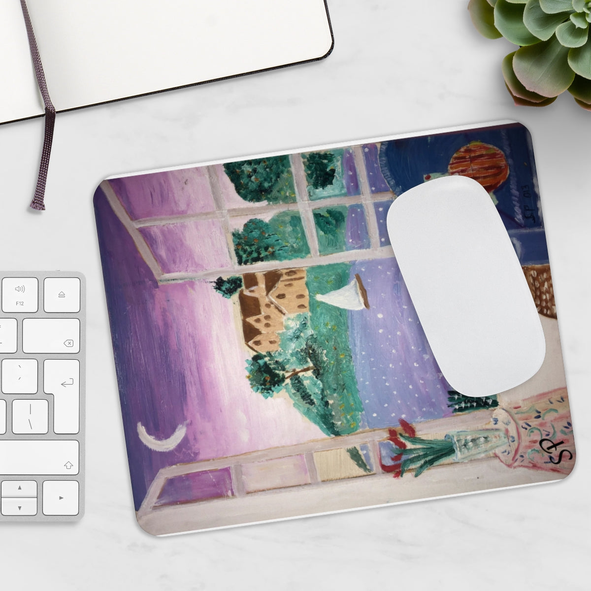 "Moonlit Sail" Artistic Mousepad