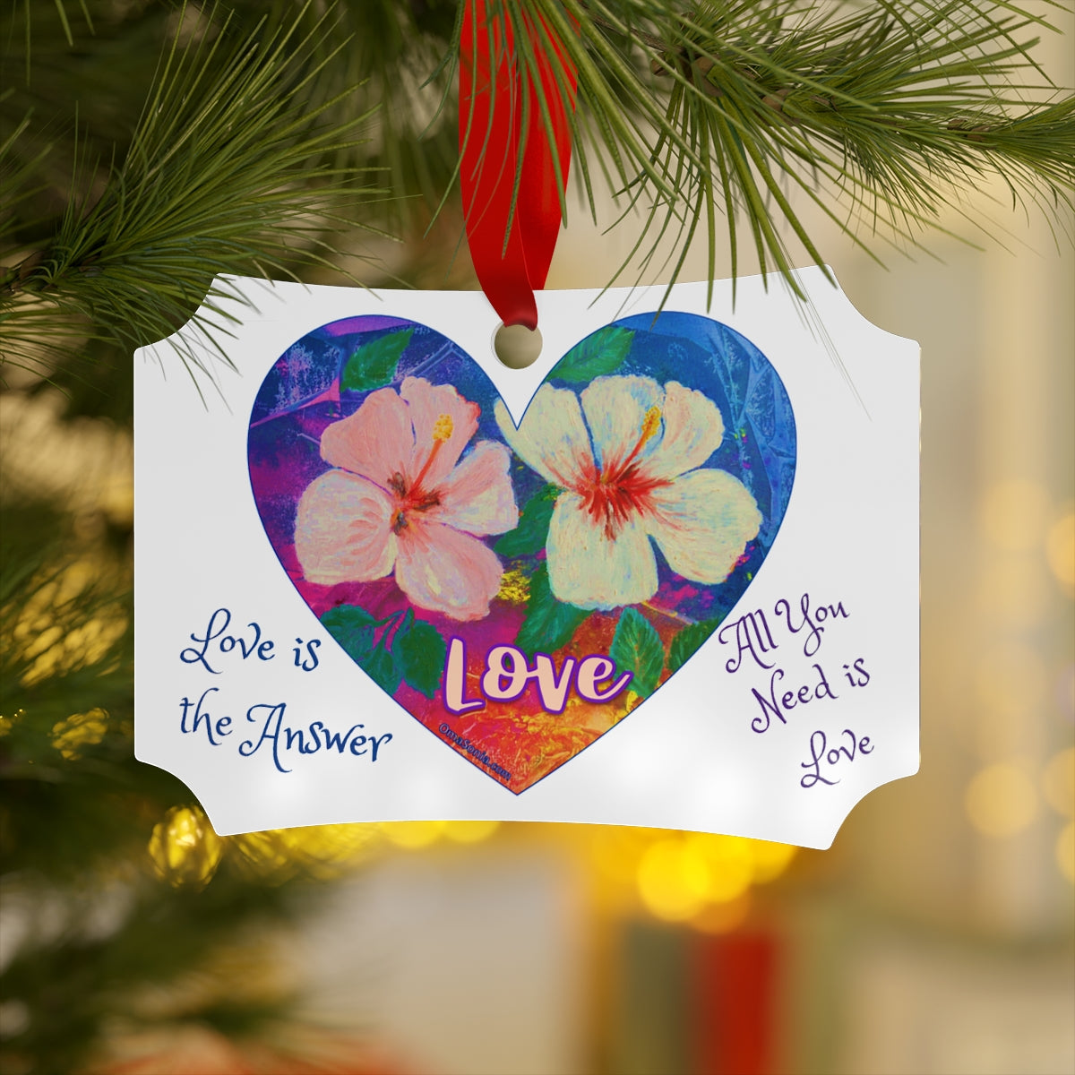 Ornament "Brilliant Hibiscus" LOVE