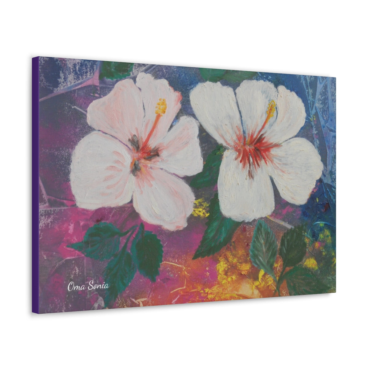 Brilliant Hibiscus on Canvas
