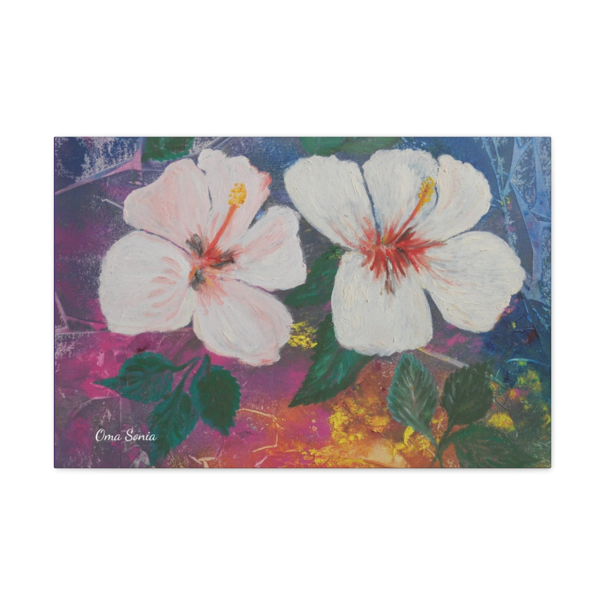 Brilliant Hibiscus on Canvas