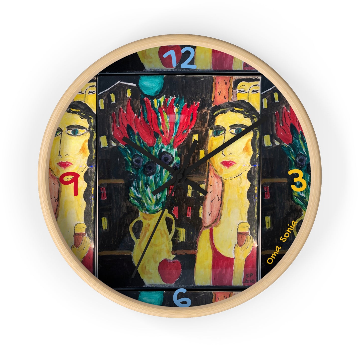 Mystery Woman Oma Sonia Wall Clock