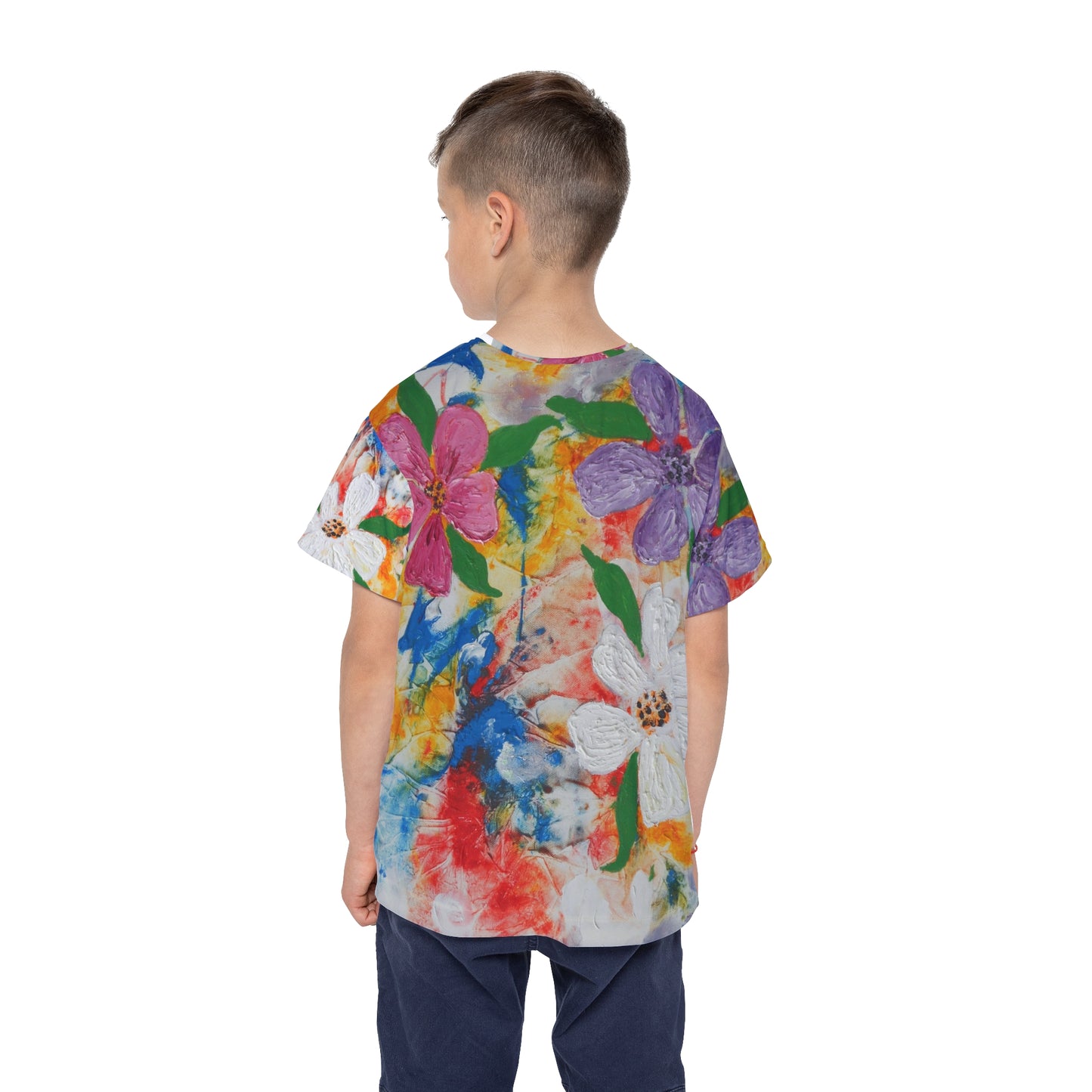 Colorful Abstract Floral Sports Jersey