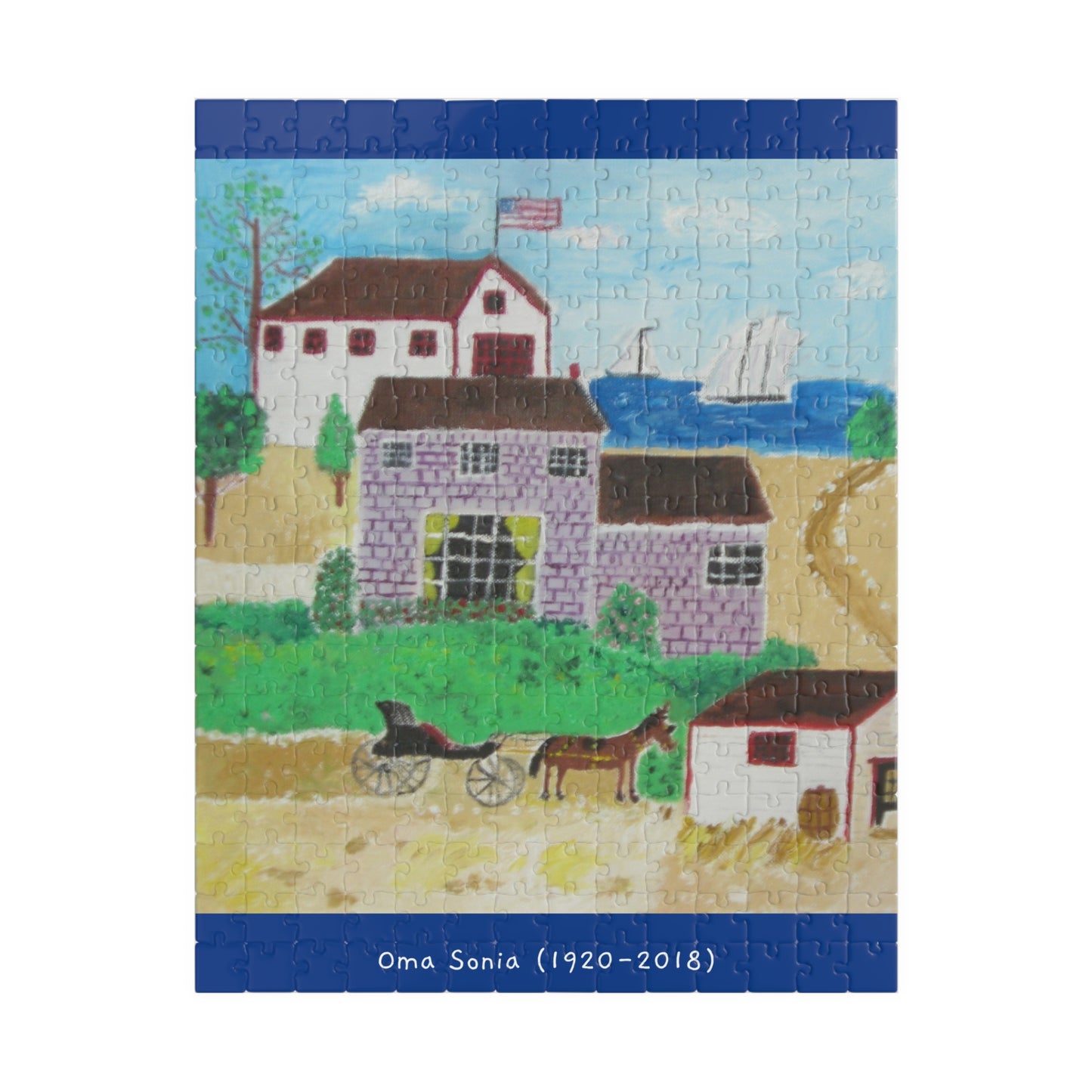 Oma Sonia Farm Landscape and Sailboat Puzzle