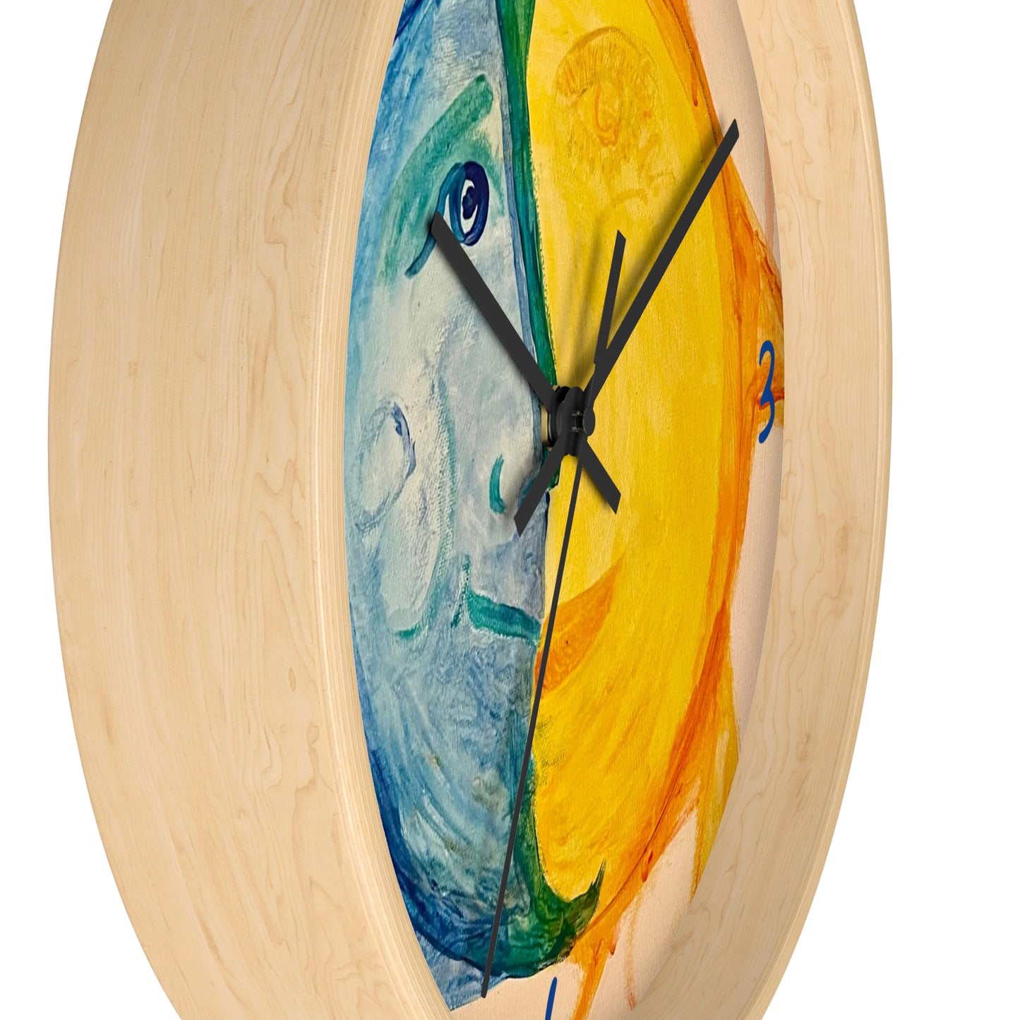 Happy Sun Moon Wall Clock