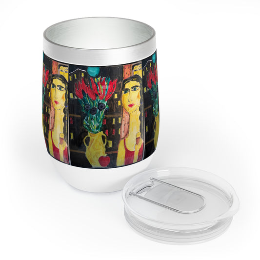Mystery Woman Chill Wine Tumbler
