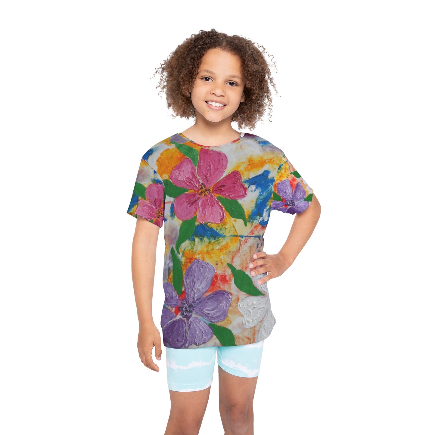 Colorful Abstract Floral Sports Jersey