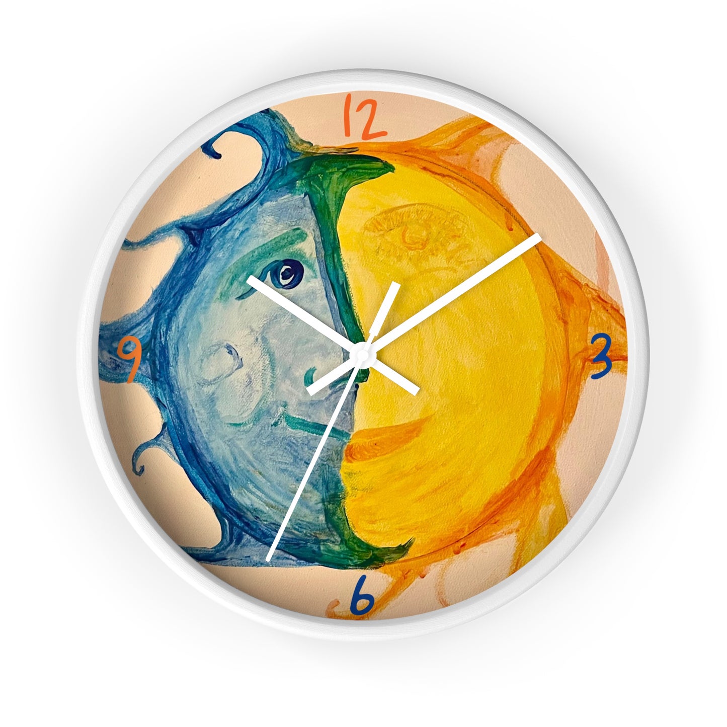 Happy Sun Moon Wall Clock